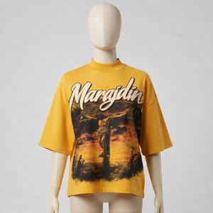 Fabricante Personalizado de Ropa Urbana, 220g, 100% Algodón, Impresión Serigráfica, Hombros Caídos, Corte Holgado, Tallas Grandes - Product Image 1