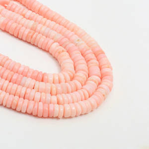 Cuentas Redondas Lisas de Ópalo Rosa Natural, Hilo de 16', 7mm - 9mm, Hermosas Cuentas Lisas de Ópalo Rosa, Cuentas para Hacer Joyería y Manualidades - Product Image 3