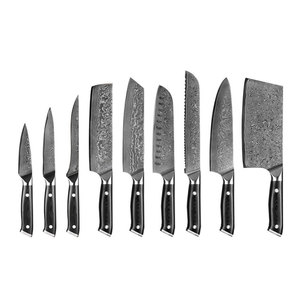 Ensemble de couteaux de chef en damas à prix avantageux, vente chaude, grande quantité, ensemble de couteaux de chef en damas de haute qualité - Product Image 1