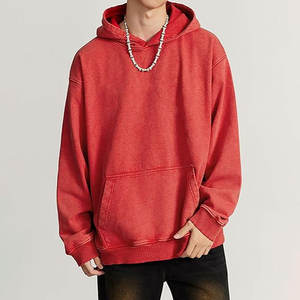 Sweat à capuche femme oversize délavé à l'acide Vintage coupe ample conception épaule tombante Techniques brodées manteau d'hiver de marque privée pour - Product Image 6