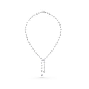 สร้อยคอจี้สองชั้นแบบมีสไตล์พร้อมเพชรที่ปลูกในห้องแล็บแบบผสมเหมาะสำหรับงานพิเศษและเป็นของขวัญ - Product Image 1