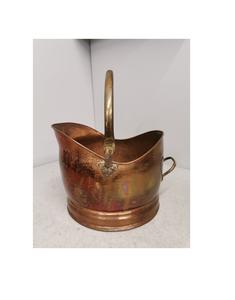 El elegante Cubo de carbón de cobre para la chimenea del hogar agrega un encanto sofisticado al espacio vital, una elegante decoración de metal hecha a mano - Product Image 5