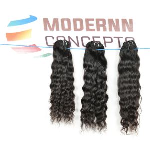 100% sin procesar, cutícula virgen India alineada, paquetes negros naturales, extensiones de cabello humano de templo súper ondulado de onda profunda suelta - Product Image 4