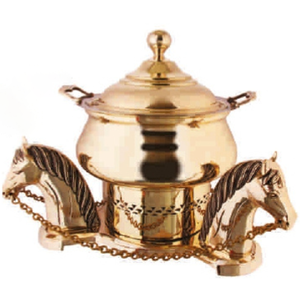 Plato de frotamiento de cobre puro, calentador de alimentos para fiestas, buffets, juego de buffet de alta calidad, plato de frotamiento, servicio de buffet - Product Image 4