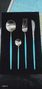 Ensemble de couverts en acier inoxydable couverts argentés de qualité supérieure Vaisselle élégante parfaite pour mariage, événement, maison et dîner raffiné - Product Image 3