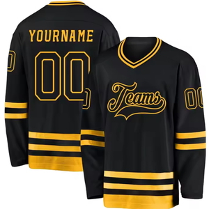 Jersey de Hockey Transpirable de Malla Personalizado de Alta Calidad con Cordones, Logotipo Rojo Sublimado, Jersey de Hockey sobre Hielo para Equipo Adulto - Product Image 4