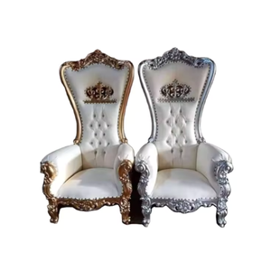 Muebles para Sala de Estar de Hotel, Sillón Syahrini de Respaldo Alto, Personalizado, Superventas, Sillón de Madera King, Estilo Europeo Antiguo - Product Image 1