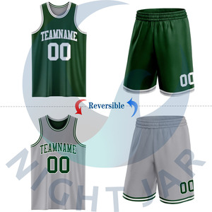 Conjunto de uniforme de baloncesto de talla grande personalizado reversible de la mejor calidad diseño transpirable proveedor OEM para ropa de baloncesto al por mayor - Product Image 5