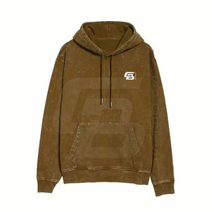 Sudadera con Capucha para Hombre, Lavado Ácido, Directo de Fábrica 2024, Logotipo Personalizado, Tejido Grueso de Invierno, Corte Regular, 5XL, Estampado Sólido, Transpirable, 320g, Liso - Product Image 2