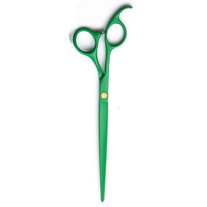 Tijeras de aseo para mascotas de alta calidad, tijeras de corte de pelo de animales de belleza con revestimiento de Color verde de 8 pulgadas con reposapiés - Product Image 5