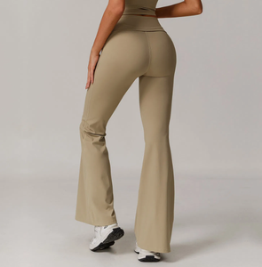 Leggings de Yoga Personalizados con Logotipo, Cintura Alta Elástica, Secado Rápido, Sin Costuras, Levanta Glúteos, Pierna Ancha, Acampanados, para Mujer, Gimnasio, Deportes - Product Image 6