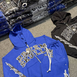 Conjunto de Chándal Urbano con Capucha para Hombre, Estilo Invernal, 100% Algodón, Transpirable, Ligero, con Logotipo Estampado, Pedidos al por Mayor - Product Image 6