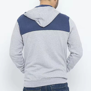 Venta al por mayor invierno 400 GSM peso pesado francés Terry cremallera sudaderas con capucha para hombres bordado personalizado parche liso teñido Zip-Up Hoody - Product Image 3