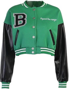 OEM Ladies Crop Top Jacket Modern Minimalist Design Available in Multiple Colors & <b>Fabrics</b> - Product Image 6