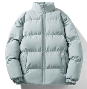 แจ็กเก็ตขนปลาปักเป้าสำหรับผู้ชายแจ็คเก็ตกลางแจ้งย้อมสีทึบสไตล์เมืองผลิตจากโรงงาน - Product Image 1