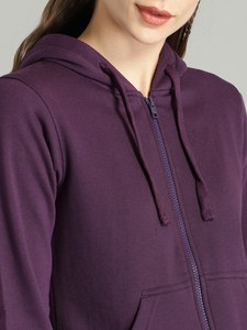 Sweat-shirt à capuche vierge de couleur unie pour femmes pour l'impression de presse à chaud Sweats à capuche respirants - Product Image 5