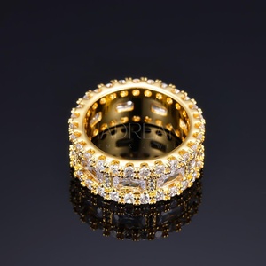 Personalizado Iced Out Hip Hop Ring VVS Cubic Zirconia Bling Jewelry 925 Sterling Silver Regalo de lujo para hombres y mujeres - Product Image 4