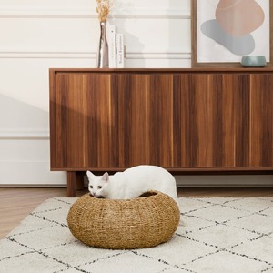 Best Selling Eco Friendly Wicker Seagrass <b>Round</b> Pet <b>Bed</b> Sustainable Natural Woven Cat <b>Dog</b> Furniture Wholesale Bulk Cheap Price - Product Image 2