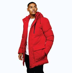 100% Polyester X2 Polaire Rouge Full Zip Ice Tech Puffer Coat Entièrement Rembourré Pour Le Confort Et La Chaleur - Product Image 6