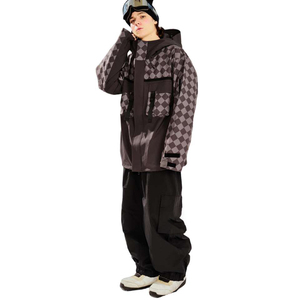 Ropa de esquí personalizada OEM para exteriores, chaqueta de nieve impermeable, ropa para la nieve en negro y marrón - Product Image 2