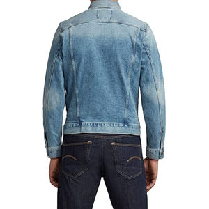 Veste en jean bleue pour homme, design de qualité supérieure, vente en gros, design personnalisé, veste en denim extensible et douce pour homme - Product Image 4