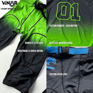 เสื้อทีมฟุตบอล12แผงที่ระบายอากาศเครื่องแบบฟุตบอลอเมริกันส่องประกาย - Product Image 5