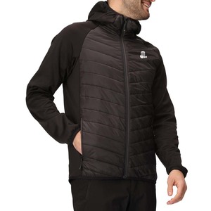 Veste hybride streetwear d'hiver avec logo personnalisé pour homme, fermeture éclair, coupe ajustée, légère, rembourrée, col montant, coupe-vent - Product Image 3