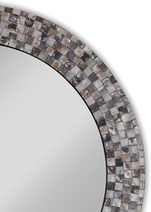 Elegant Luxury Modern Round Wall Mirror Wholesale Best Selling New Crackled Mother Pearl Design High Quality Wood Framed Mirror - Product Image 5