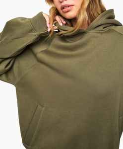 Personnalisable Premium qualité hiver long pull à capuche sweat 100% coton velours 380GSM poids lourd Streetwear femmes - Product Image 4