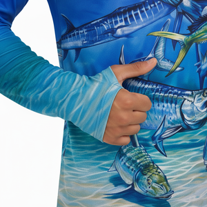 Camisa de Pesca Personalizada para Hombre, Protección Solar UPF 50+, Manga Larga, Ligera, con Cierre de 1/4, Spandex/Poliéster 180g, para Bebés y Niños Pequeños - Product Image 5