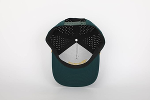 VN Manufacturer's Customized 5-Panel <b>Golf</b> <b>Hat</b> 100% Polyester Sporty 3D 2D Laser Cut Holes Embroidered Logo Plastic Rope Back - Product Image 5