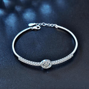 VVS 5MM Moissanite Diamond Tennis Bracelet Hip Hop Style 925 Sterling Silver Tennis Bracelet para mujer Joyería fina - Product Image 1