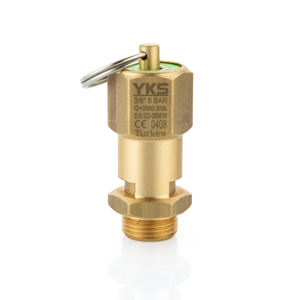 Válvula de Seguridad de Latón Sellada de 3/8'' y 5 Bares con Certificación CE - Válvula de Alivio de Presión Tipo Sellado - Material de Latón - Product Image 1