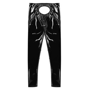 Lencería Sexy de moda para hombre, cuero brillante, espalda abierta y bolsa abierta, Pantalón ajustado, mallas ajustadas, pantalones, ropa de dormir - Product Image 4