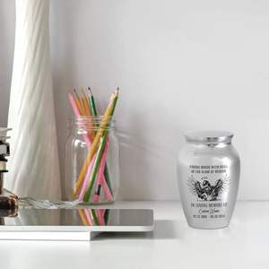 Personalized <b>Mini</b> <b>Urn</b> <b>for</b> Human <b>Ashes</b> Welded Metal Keepsake Remembrance Gift Custom Size <b>for</b> Loss of Loved One - Product Image 6