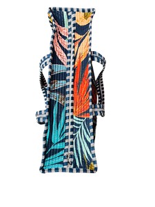 Tropical Palm Printed Cotton <b>Tote</b> <b>Bag</b> Quilted Shoulder <b>Bag</b> with Zipper 100% Cotton - Product Image 5