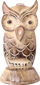 Porte-lunettes en bois fabriqué à la main support de lunettes en forme de hibou blanc-présentoir porte-lunettes de soleil-verre optique - Product Image 2