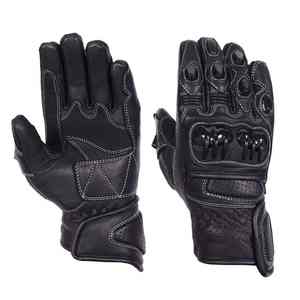 Urban Rider Gants de cyclisme en cuir de vachette Utilisation hivernale Antidérapant Demi-doigt unisexe pour la moto - Product Image 1