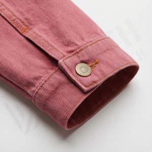 Chaqueta Vaquera Personalizada para Hombre, Otoño Invierno, Color Sólido Personalizable, Logotipo Frontal Informal, Ropa Exterior de Moda de Marca Privada de Alta Calidad - Product Image 6