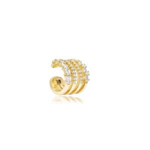 Pendientes de Cartílago con Piedras CZ de Diseño Moderno, Hechos a Mano en Turquía, Venta al por Mayor, Plata de Ley 925, Joyería Fina - Product Image 1