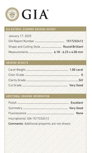 B2B D'Vins Jewels GIA Certified Diamante blanco suelto 1,00 CT Natural redondo G Color FL FLOW Pureza EX Cut Pulido - Product Image 3