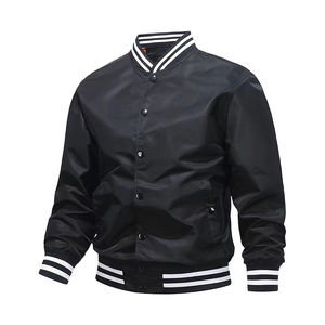 Veste de baseball américaine pour homme, coupe-vent, respirante, imperméable, à col rond, avec logo personnalisé, pour le printemps, formelle - Product Image 1