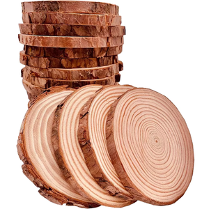 Posavasos ecológico Posavasos de bebidas de madera Placas de pared decorativas Acabado natural madera Arte de pared rústico - Product Image 1