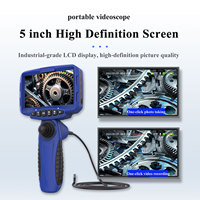 Caméra d'inspection endoscopique LED double objectif 8,5 mm WIFI avec carte TF pour tuyaux d'échappement et maintenance préventive