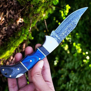 Navaja de Bolsillo Personalizada Hecha a Mano con Hoja Deslizante de Damasco y Mango de Madera Exótica, Grado Industrial, 12 Pulgadas, 3 Años de Garantía, Soporte OEM - Product Image 4