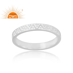 Nuevo diseño de patrón, anillo de banda de Plata de Ley 925 para mujer, joyería personalizada para mujer, regalo para ella - Product Image 1