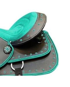 Selle Western en cuir synthétique-Couleur et taille personnalisables de haute qualité Marque PUSHPA OVERSEAS pour les courses de chevaux anglaises - Product Image 3