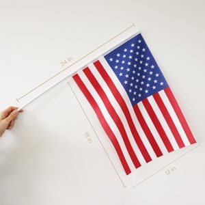 Lot de 10 drapeaux américains personnalisés imprimés numériquement en coton, en plastique et en soie pour l'assurance automobile et l'éducation - Product Image 6