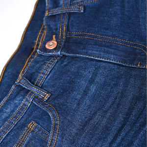 High Quality 100% Cotton Denim Pants Wholesale Slim Fit Men's Jeans Streetwear Distressed Colored Enzyme Straight Style Autumn - Product Image 3