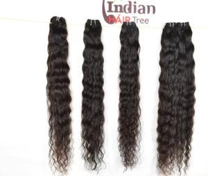 Extensions de cheveux naturels ondulés avec boucles, 100 % cheveux vierges Remy indiens de temple, fermeture en dentelle économique, cuticules alignées - Product Image 2